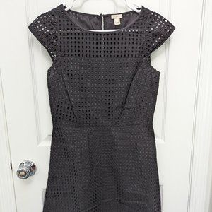 Black J.Crew Factory eyelet a-line dress size 4